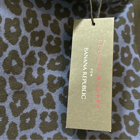 Roland Mouret For Banana Republic Blue Leopard Print Pencil Skirt Size 0 - Picture 5 of 7